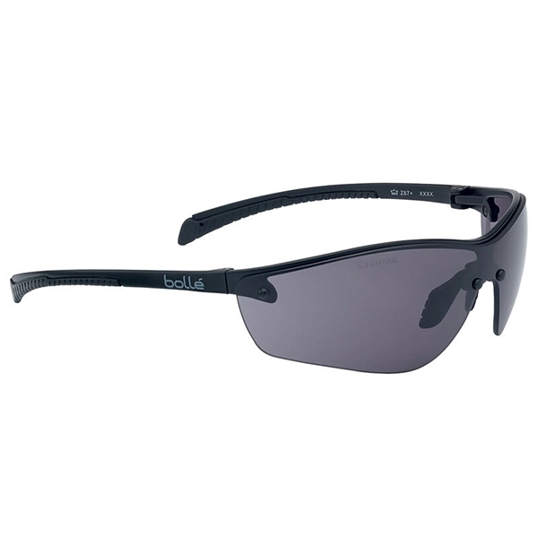 Bolle Silium+ Glasses Smoke Lens, Black Frame 