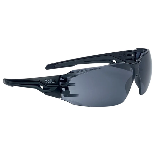 Bolle Silex+ Glasses Smoke Lens, Black Frame 