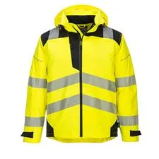 Portwest Hi-Vis Extreme Rain Jacket, Yellow/Black