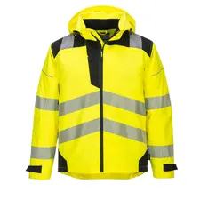 Portwest Hi-Vis Extreme Rain Jacket, Yellow/Black 