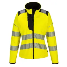 Portwest Ladies Softshell CL2 Hi-Vis Jacket, Yellow-Blk 