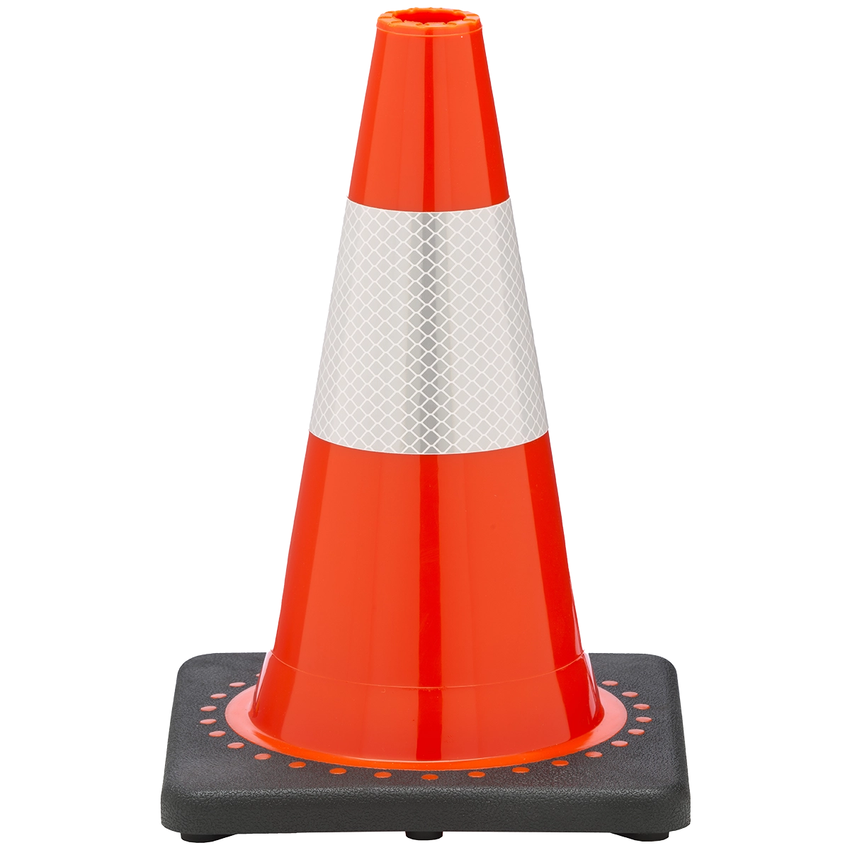 JBC  Orange Traffic Cone, 12" 4" Reflective Collar 