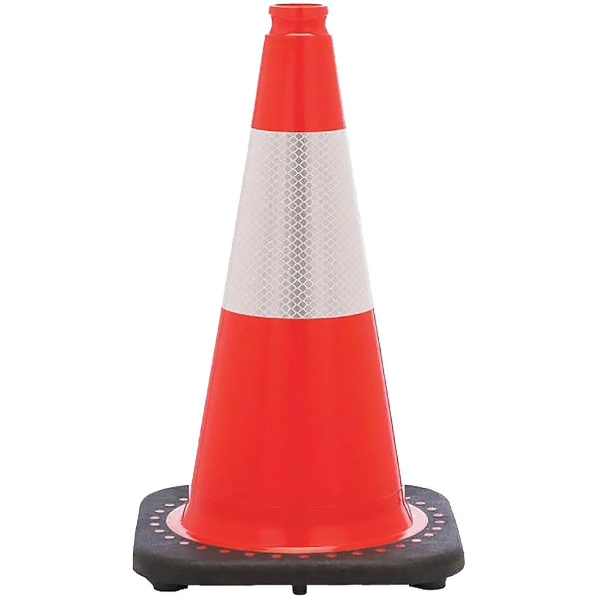 JBC Orange Traffic Cone, 18" 6" Reflective Collar 