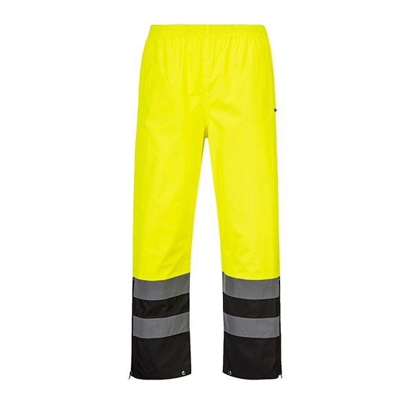Portwest Hi-Vis Rain Pants, Yellow Black 
