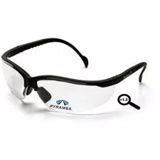 Pyramex V2 Reader Safety Glasses,Clr +1.5 Lens BlkFrame
