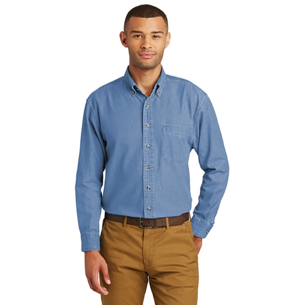 Port &amp; Company - Long Sleeve Value Denim Shirt
