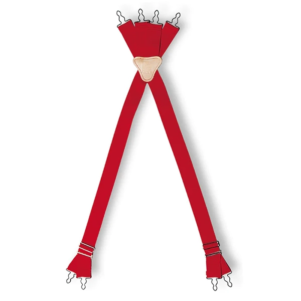 LION Suspender, Traditional, Red, 42" (Reg), Metal Loops