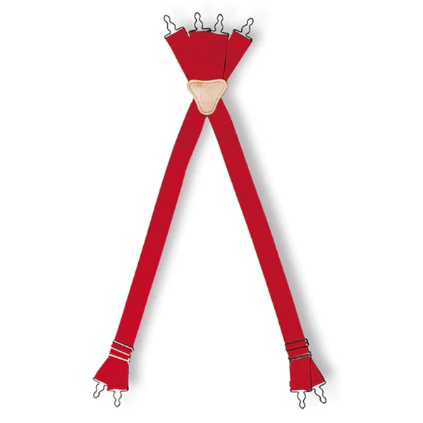 LION Suspender, Traditional, Red, 48" (Long), Metal Loops