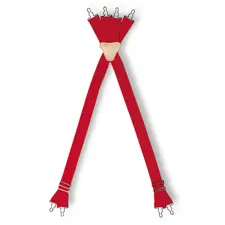 LION Suspender, Traditional, Red, 48" (Long), Metal Loops 