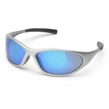 Pyramex Safety Glasses, ZoneII Ice Blue Lens Silver Frame