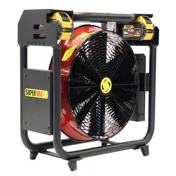 Super Vac 16" Fan PPV Battery Powered No Shore Power 