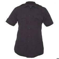 Elbeco Shirt, Mens Navy Poly SS, Zipper 