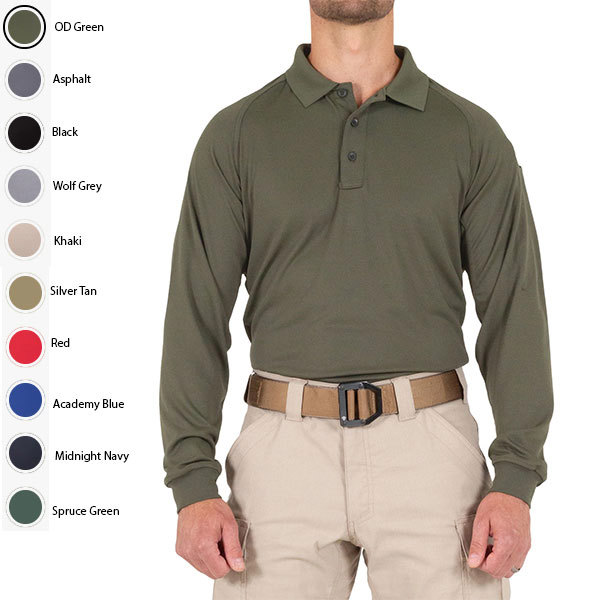 First Tactical LS Performance Polo; Multi Color Options