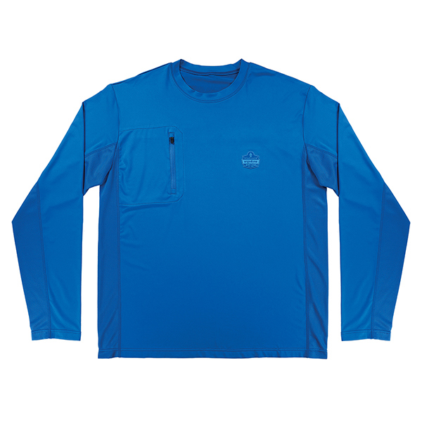 Ergodyne Blue Cooling Shirt, Long Sleeve