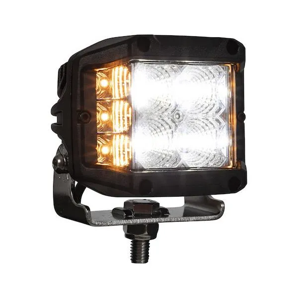 BuyPro 4" Wide LED Flood Light w Strobe, Square Lens 