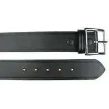 Dutyman Belt, Black, Plain 1.75", Silver Buckle 