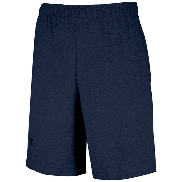 Russell Basic Cotton Pocket Shorts; Navy