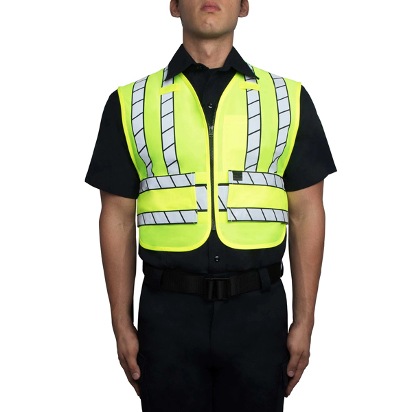 Blauer Zip Front Breakaway Safety Vest, Hi-Vis Yellow