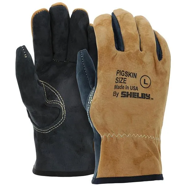 Shelby Wildland Rescue Glove, Tan-Black Pigskin, Gauntlet 