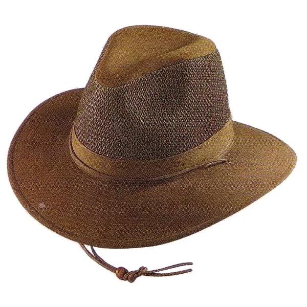 Henschel Hat-Olive Grn Aussie Breezer 3" Brim P/C Mesh