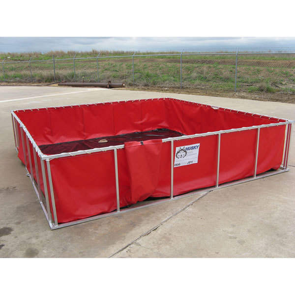 Husky Folding Frame Tank, Alum 3500GAL, 22oz Exlon