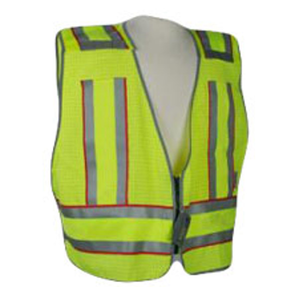 AV 5-Pt Breakaway Safety Vest, L/Y, Carbon Fiber Ripstop
