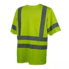 Safety T-Shirt, ANSI Class 3 Lime w/ Silver Trim 