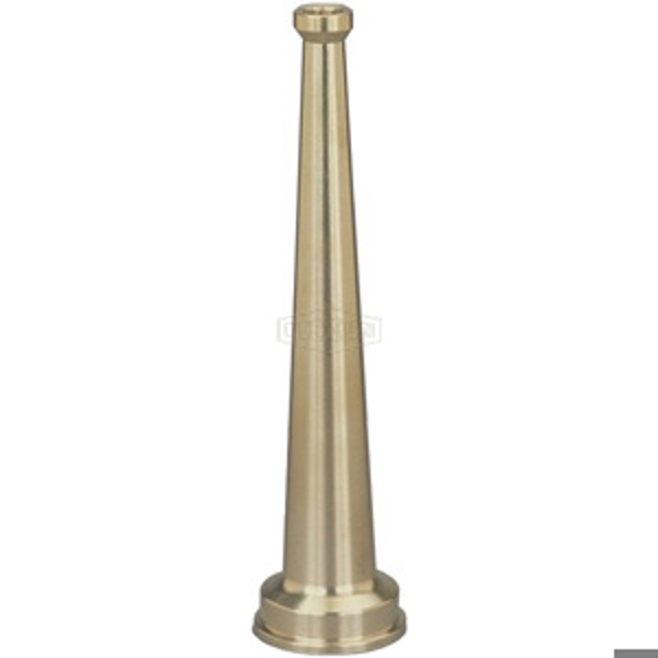 Dixon Nozzle, 1.5" NPSH Tip Satin Brass, 10" Length (NST adapt 1.5FNST x 1.5MIPT)