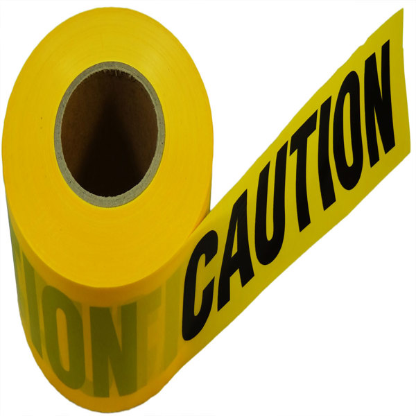 Pro-Line Barricade Tape, "Caution" Yellow 3"x1000' 2Mil