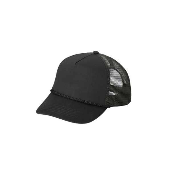 Port Authority 5-Panel Cap Snapback; Black; OSFA
