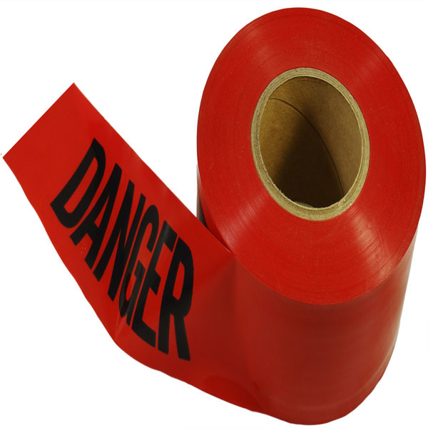 Pro-Line Barricade Tape, "Danger" Red 3"x1000'