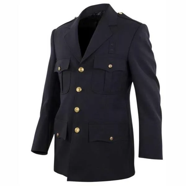 Elbeco Dress Coat, Navy Single Breasted, 4 Gold FD Buttons 