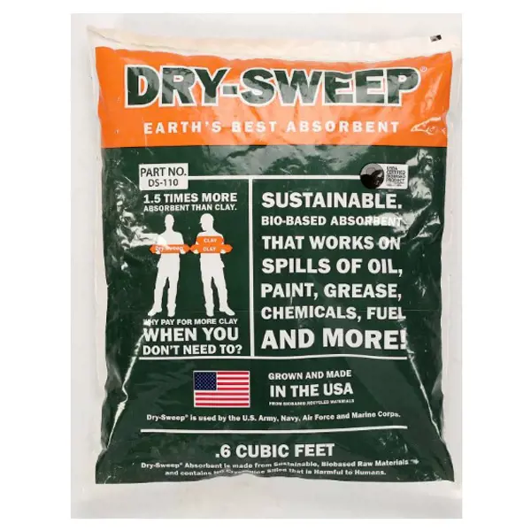 Dry Sweep Granular Absorbent .6 CF, Polyester Bag NAFECO