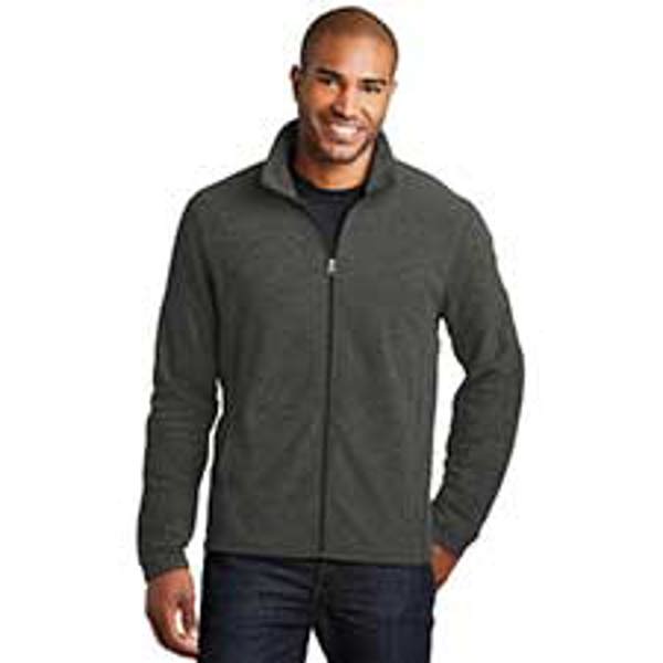 Port Authority Heather Microfleece Full-Zip Jacket