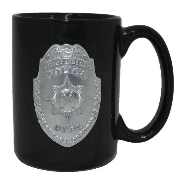 Great American Products Mug, Black Police 