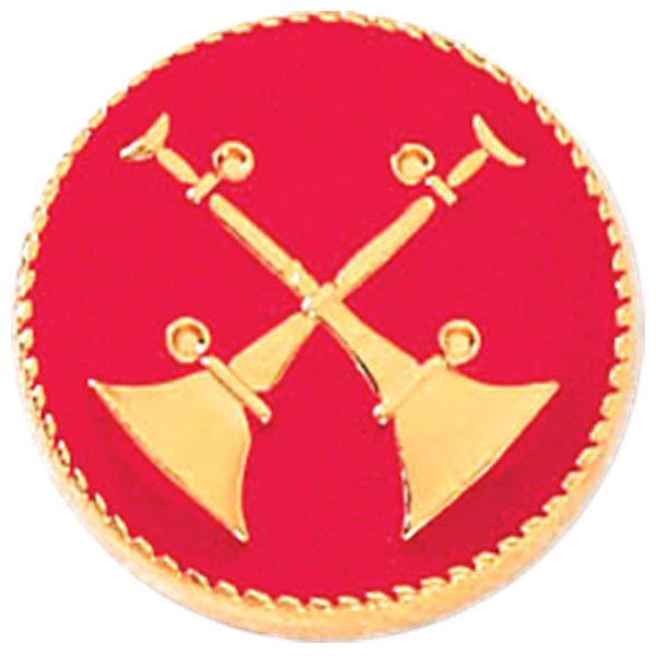 Blackinton Collar Insignia Gold, 2 Cross Bugles