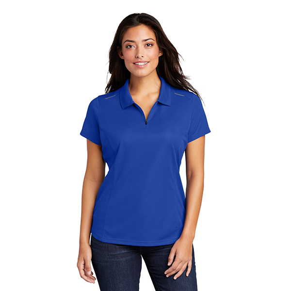 Port Authority Ladies PP Mesh Zip Polo True Royal SS