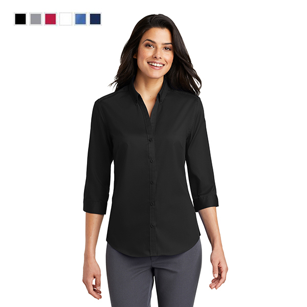Port Authority Shirt, Ladies P/C 3/4 Sleeve