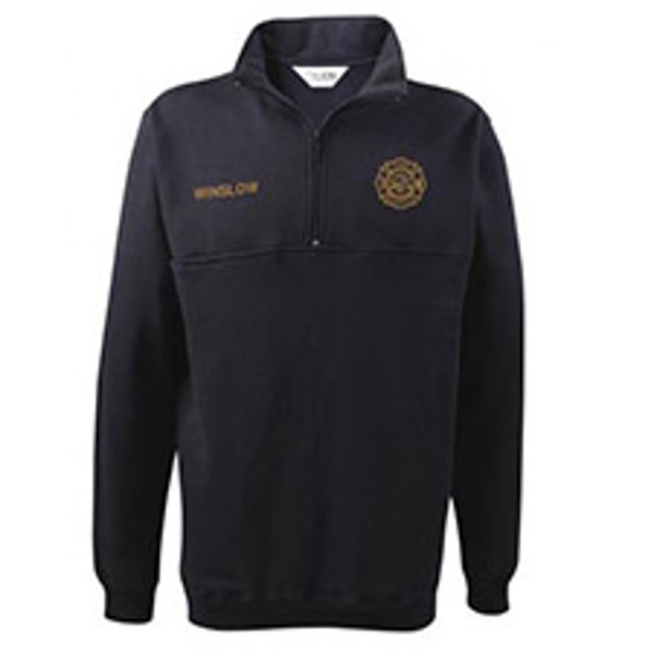 LION Navy Poly-Cotton Fleece 1/4 Zip Jobshirt