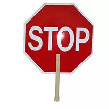 Stop Sign, 18" STOP/SLOW Hi Intensity Reflective, 