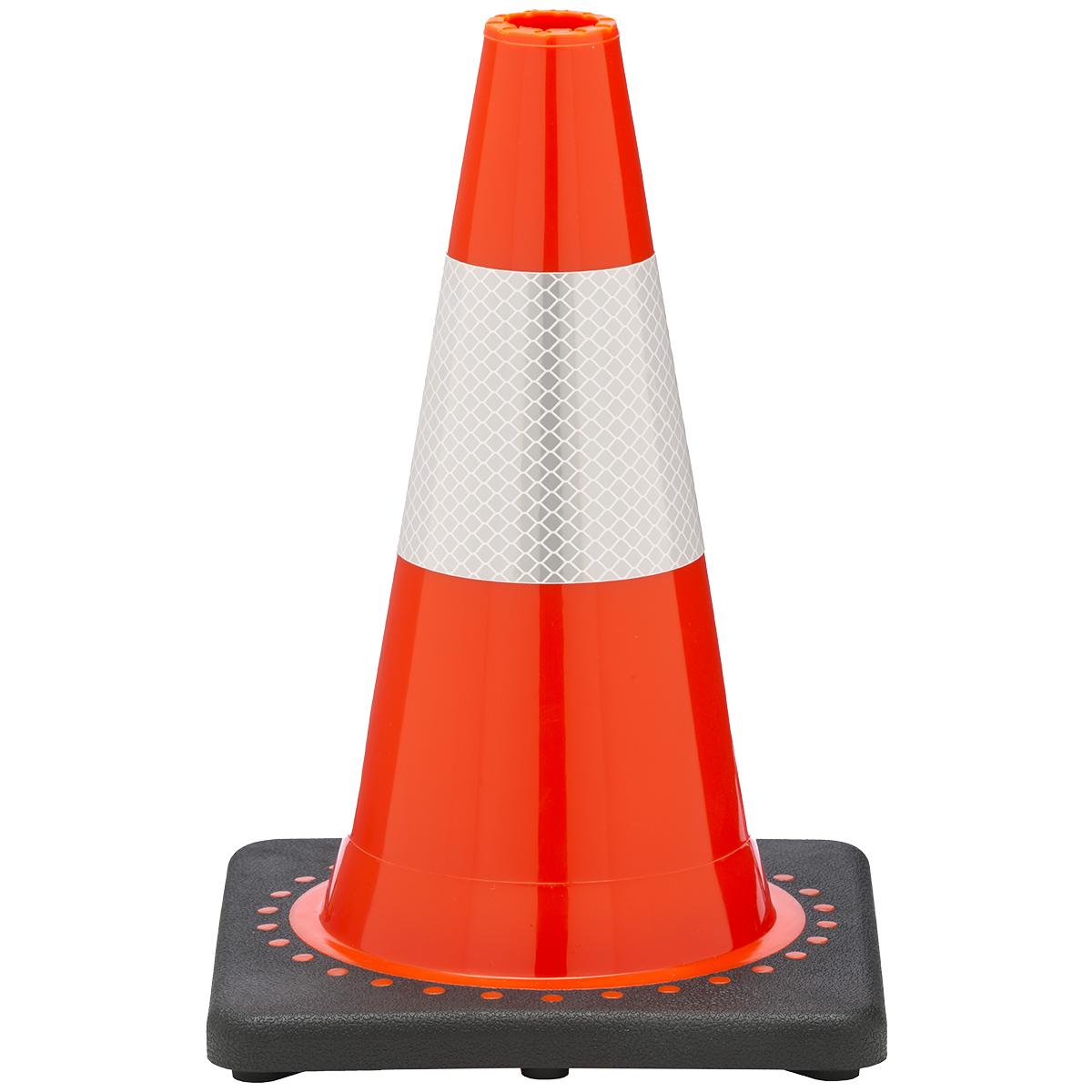 JBC Orange Traffic Cone, 12" 4" Reflective Collar