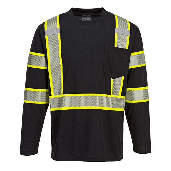 Portwest Iona Plus LS T-Shirt Black