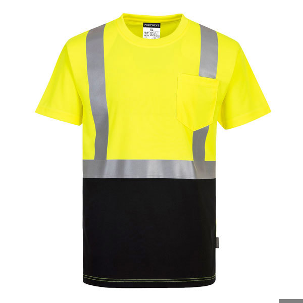 Portwest Nashville T-Shirt Two Tone, Yellow-Black