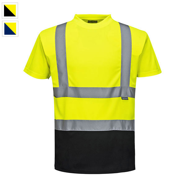 Portwest Two-Tone T-Shirt, SS 100% Poly, Class 2
