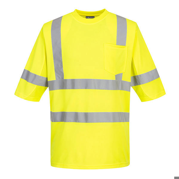 Portwest SS Mesh T-Shirt, Yellow, Class 3