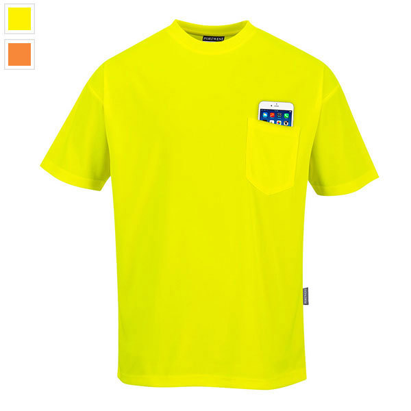 Portwest T-Shirt, SS, Pocket, 100% Poly