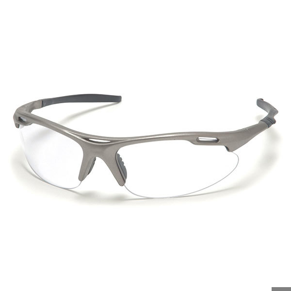 Pyramex Safety Glasses, Avante Clear Lens Gun Metal Frame