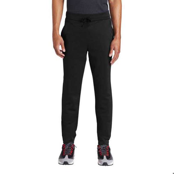 SportTek SportWick Fleece Jogger; Black