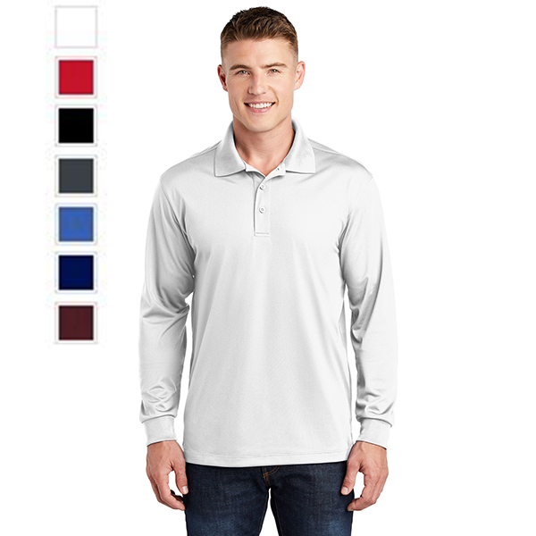 Sport-Tek Polo, LS Micropicque