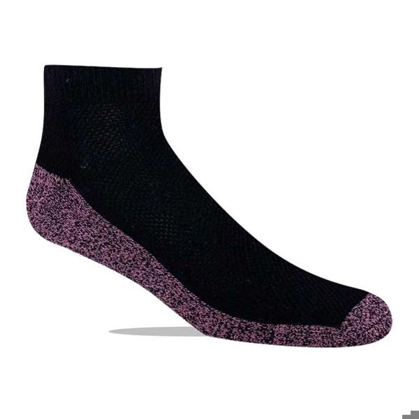 JoxSox Socks, Ladies Black Quarter Crew 